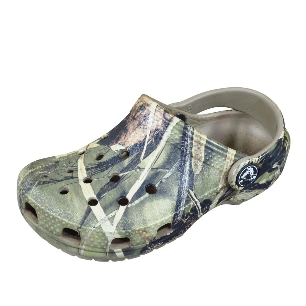 Crocs Classic Realtree Toddler Clog Shoes Size 9 Outdoor Camouflage Khaki